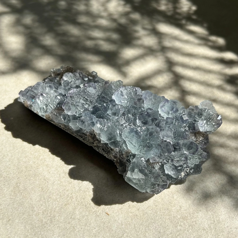Calcedonio Nero con Fluorite Blu